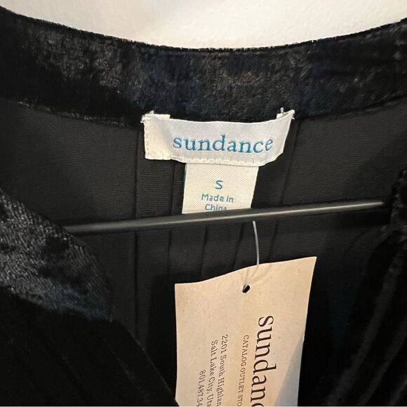 NWT Sundance Catalog Velvet Enchantment Dress in Black | Size S - Picture 3 of 8